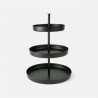 Etagère métal ronde 3 niveaux - noir