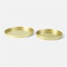 Set van 2 metalen dienbladen rond - goud