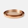 Set van 2 metalen dienbladen rond - rosé goud