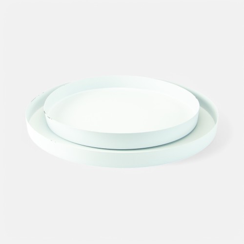 Set de 2 plateaux ronds en...