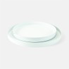 Set de 2 plateaux ronds en métal - Blanc