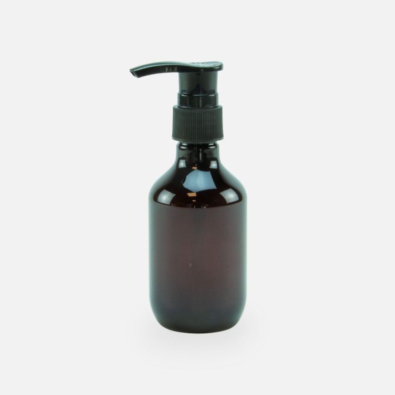 zeepdispenser bruin met zwart pompje - 100 ml