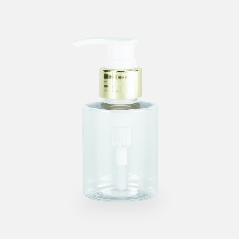 Pousse mousse cylindre transparent/or métallic - 100 ml