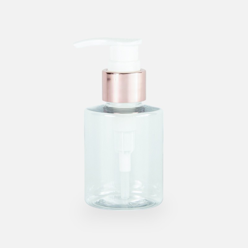 Pousse mousse cylindre transparent/rosé or métallic - 100 ml