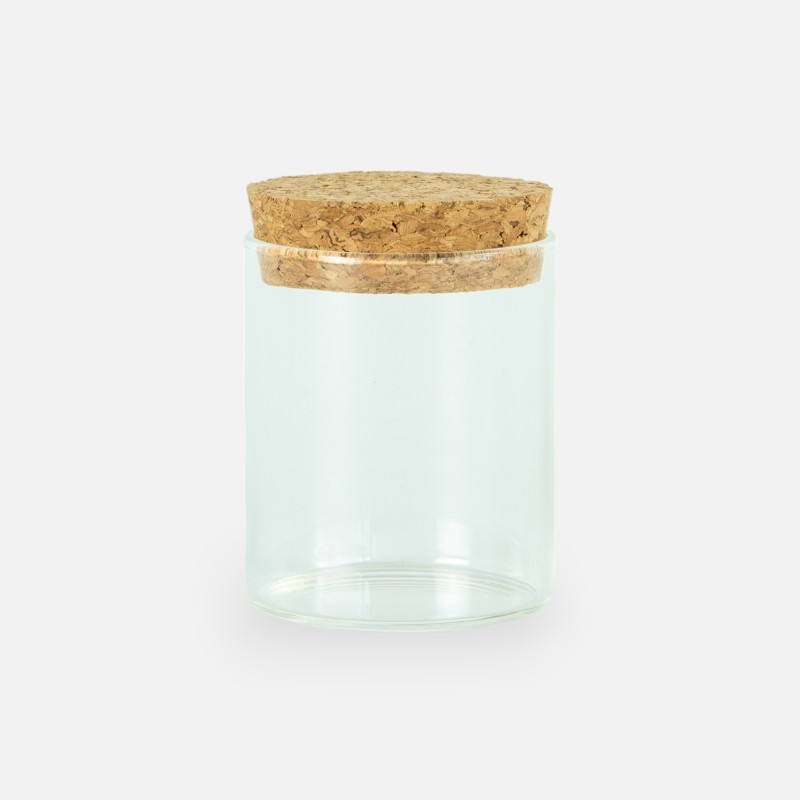 Cylinder potje met kurkstop
