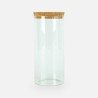 Bocal cylindrique en verre avec bouchon en liège