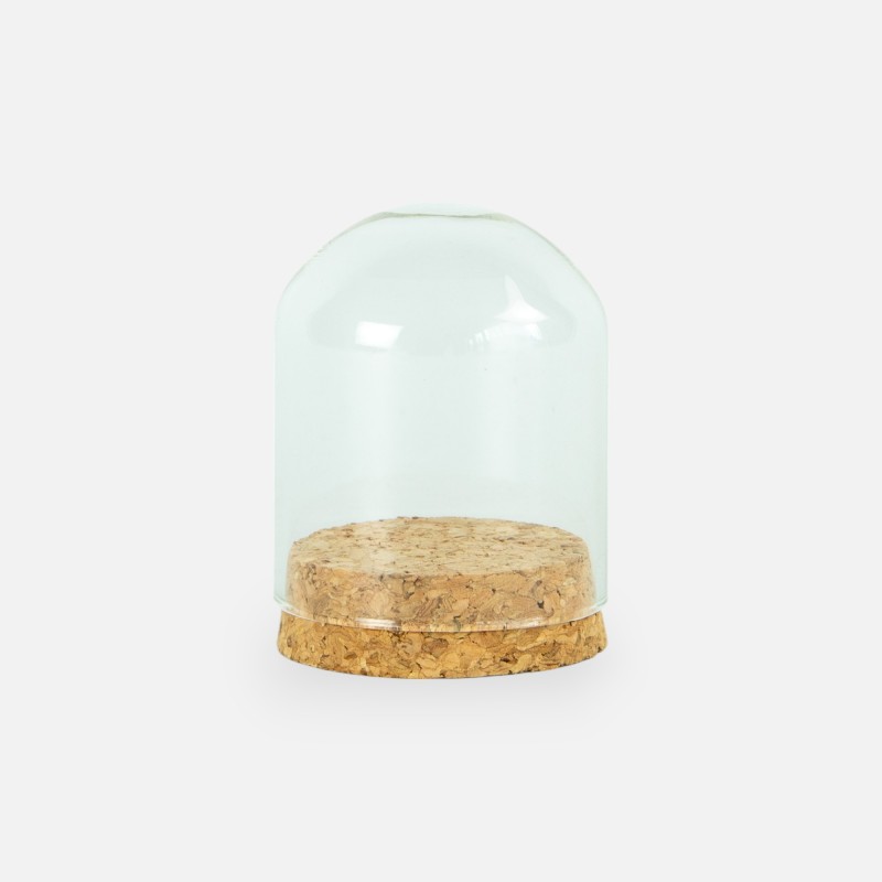 Glazen globe met kurkstop