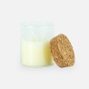 Cylinder potje met kaars en kurkstop