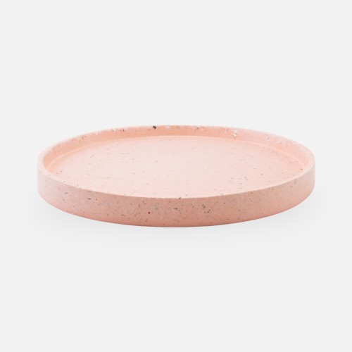 Terrazzo plateau rond - blush