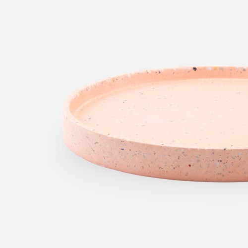 Terrazzo plateau rond - blush