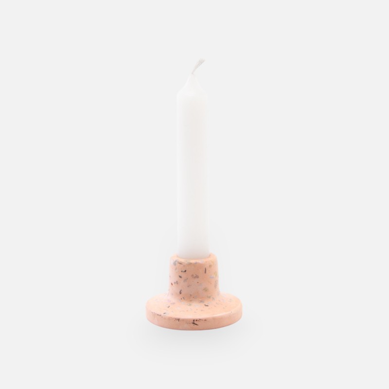 Terrazzo porte-bougies - blush