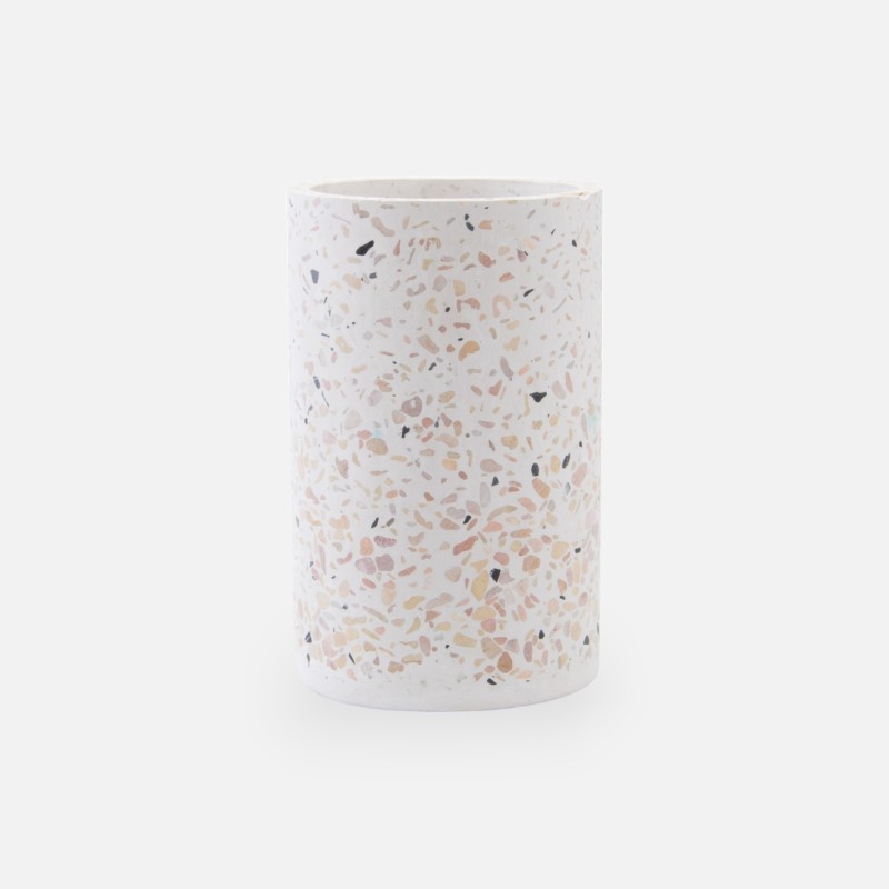 Terrazzo vaas - wit