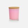 petite bougie parfumée (parfum rose) verre rose