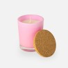 petite bougie parfumée (parfum rose) verre rose