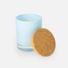 bougie parfumée (bois de cèdre) verre blue