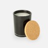 petite bougie parfumée (bois de cèdre) verre noir
