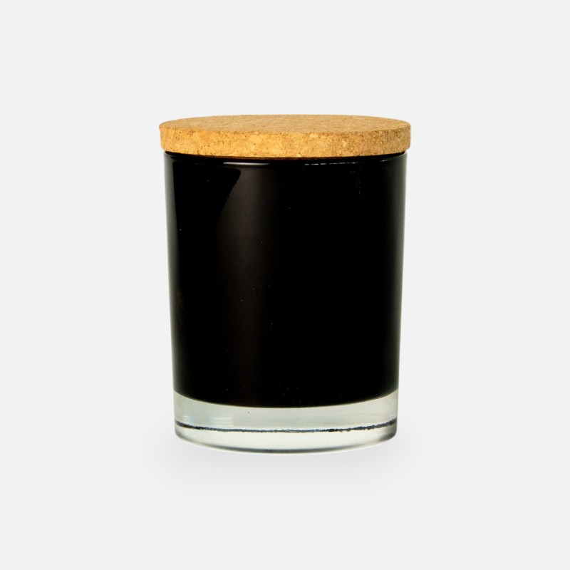 bougie parfumée (bois de cèdre) verre noir