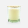 Bougie parfumée transparant avec couvercle bois - large