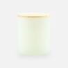 Bougie parfumée blanc avec couvercle bois - medium