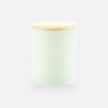 Luxe geurkaars wit met houten deksel - small