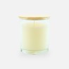 Bougie parfumée transparant avec couvercle bois - medium