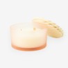 bougie parfumée de luxe avec couvercle en bois – blush effet grivé