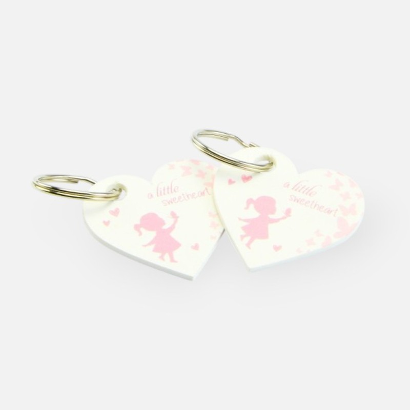porte-clés fille rose