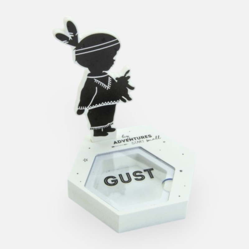 doosje acryl zeshoek silhouet zwart