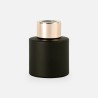 bouteille de parfum cyl. noir avec bouchon à vis rose gold - 50 ml
