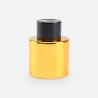 Parfumflesje cylinder goud met zwarte schroefdop - 50 ml