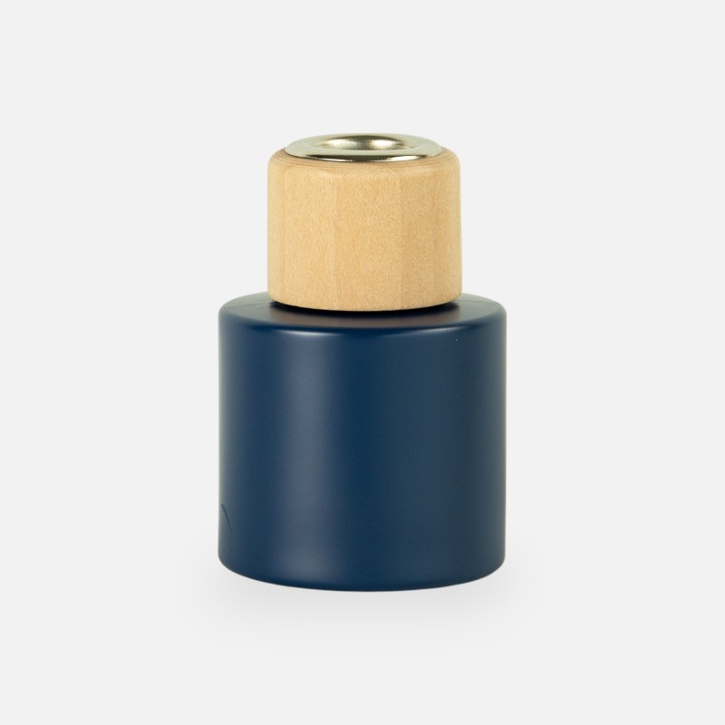 bouteille de parfum cyl. blue marine avec bouchon à vis en bois - 50 ml