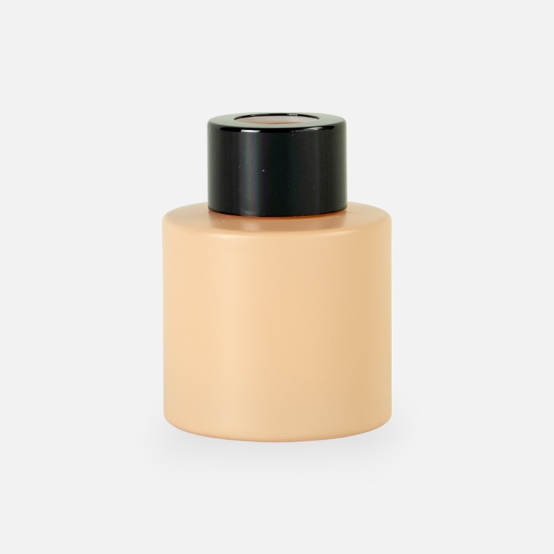 Parfumflesje rond blush met zwarte schroefdop – 50 ml