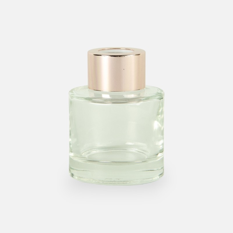 Parfumflesje cylinder met "rose gold" schroefdop - 50 ml