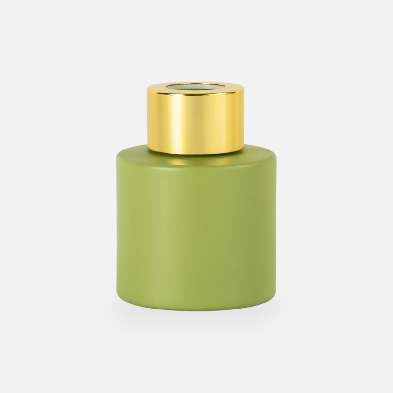 Parfumflesje zijdegroen met gouden schroefdop – 50 ml