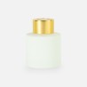 Parfumflesje cylinder wit met gouden schroefdop - 50 ml