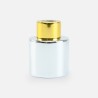 bouteille de parfum cyl. argent avec bouchon à vis doré - 50 ml