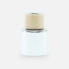 bouteille de parfum cyl. argent avec bouchon à vis en bois - 50 ml