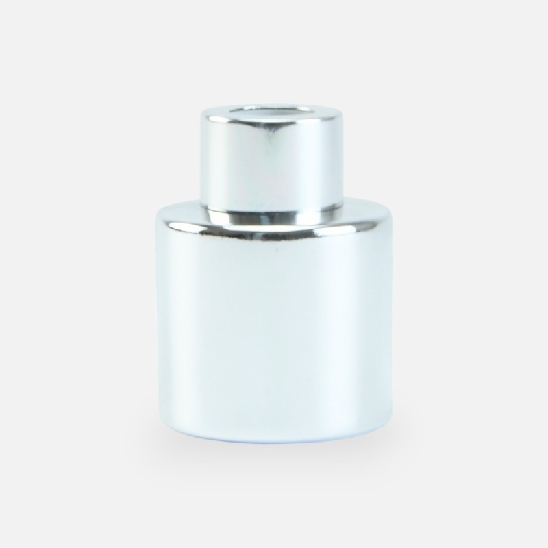 bouteille de parfum cyl. argent avec bouchon à vis argenté - 50 ml