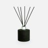 set bouteille de parfum cyl. noir bouchon argenté/bâtons - 200 ml