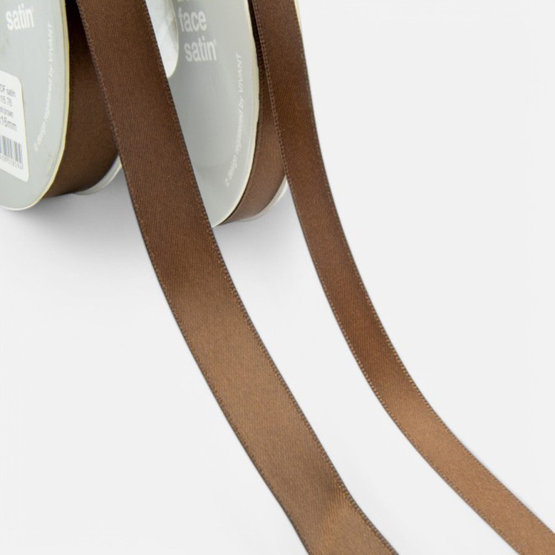 Premium DF satin 25m x 10mm: 76 dark brown