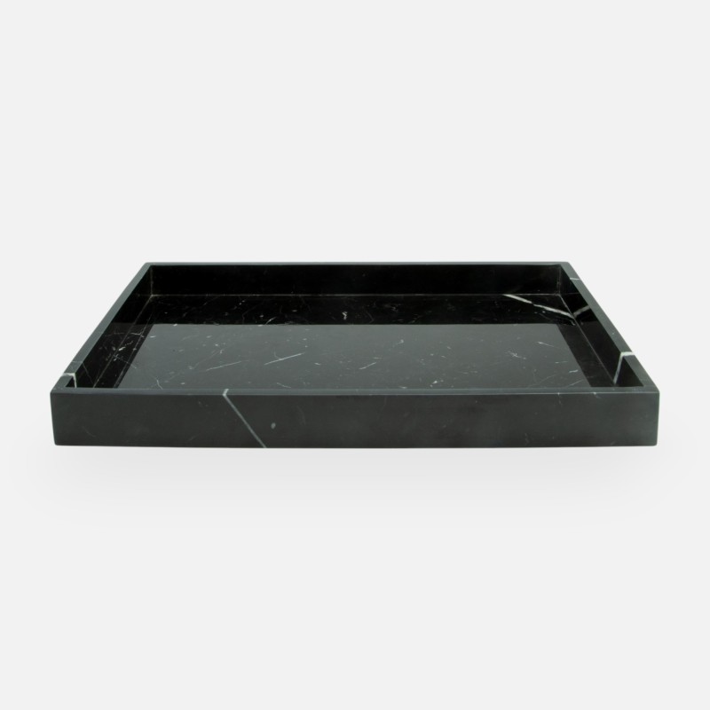 Plateau en marbre noir - rectangle