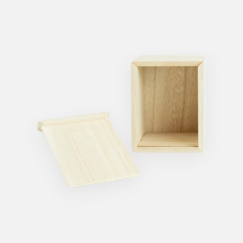 Houten kistje met schuifdeksel