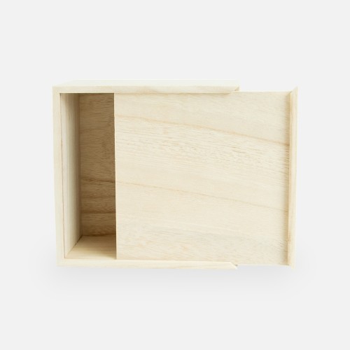Houten kistje met schuifdeksel