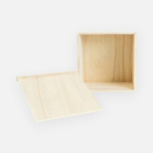 Houten kistje met schuifdeksel