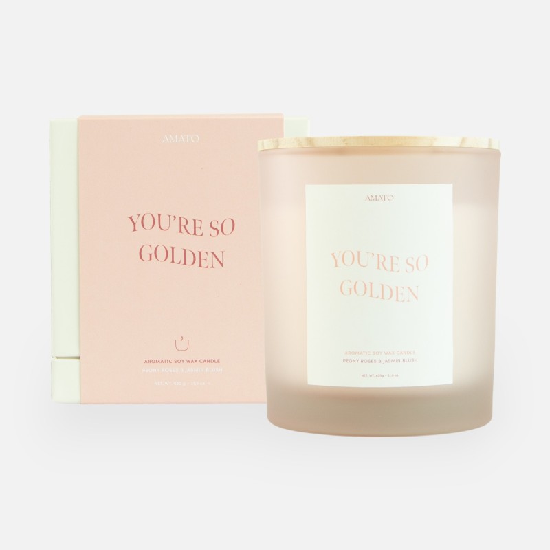 Grote geurkaars 'you're so golden'