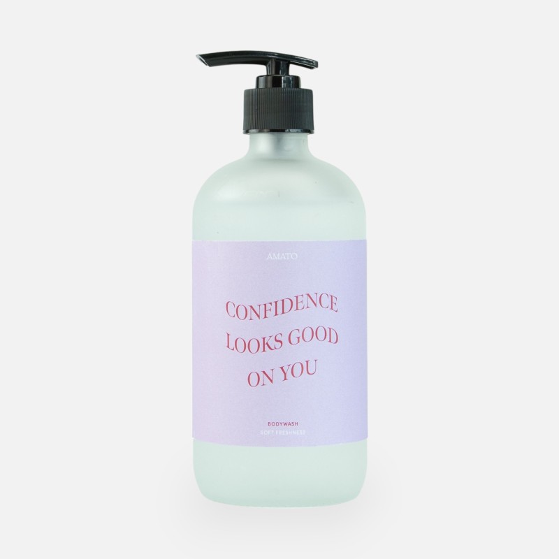 Gel douche 'confidence looks good on you'