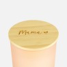 Geurkaars met houten deksel frosted blush - 'mama'