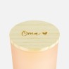 Geurkaars met houten deksel frosted blush - 'oma'