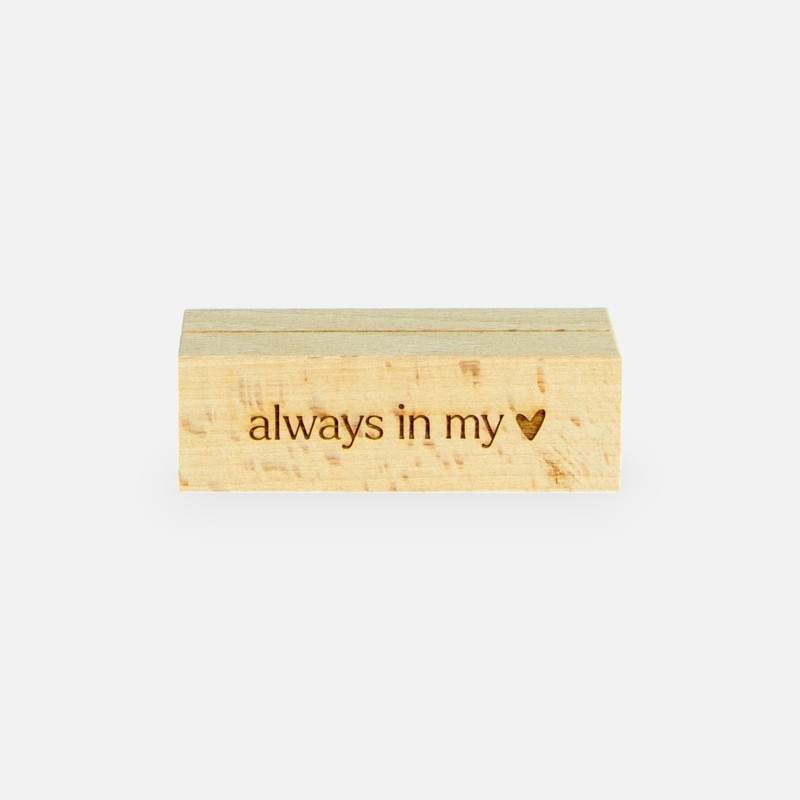 Fotohouder hout - 'Always in my heart'