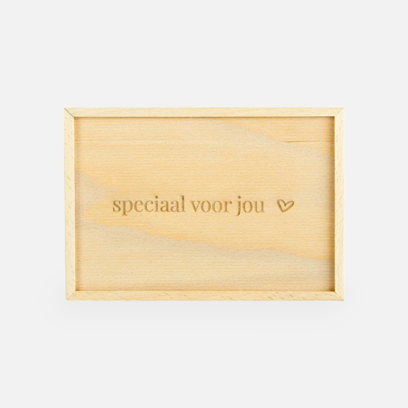 Houten kistje met schuifdeksel - 'Speciaal voor jou'